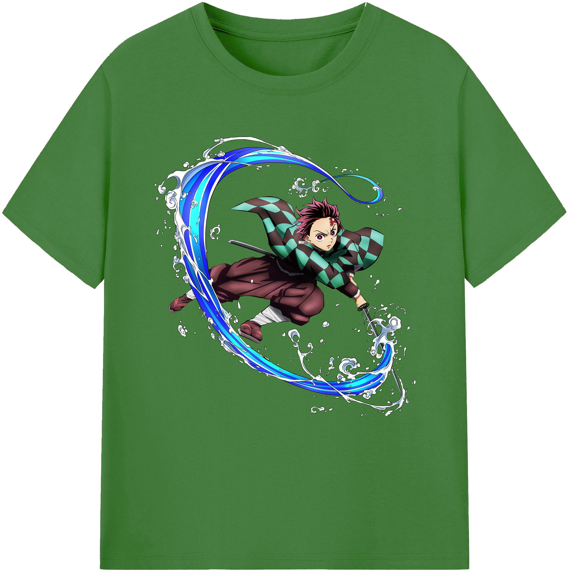 （画像用） 鬼滅の刃 竈門 炭治郎／かまど たんじろう Kamado Tanjirou レディースカジュアルプリントTシャツ（綿100％）